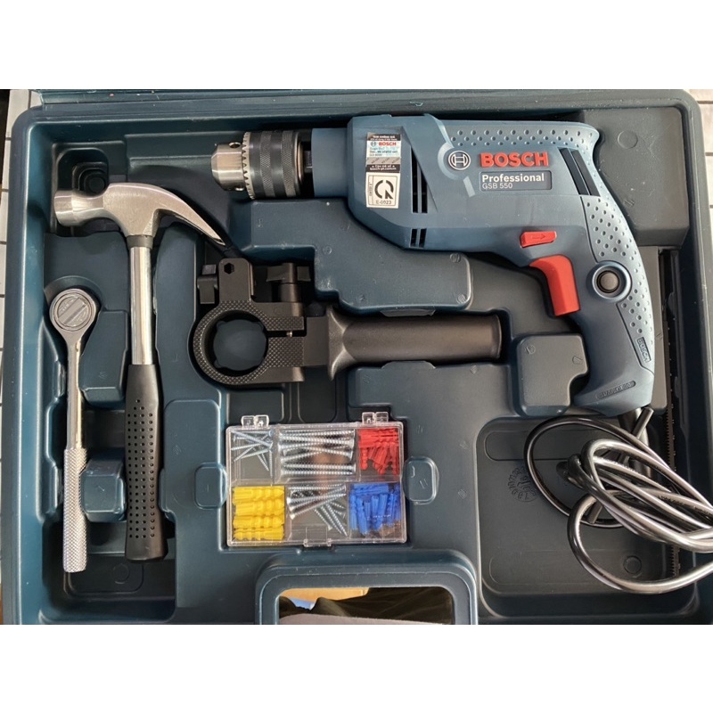 MÁY KHOAN ĐỘNG LỰC GSB 550 SET 122 MÓN PHỤ KIỆN NGÀNH ĐIỆN BOSCH