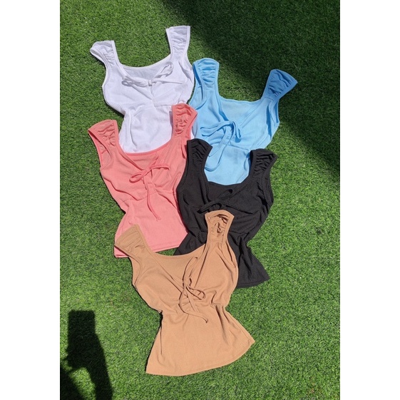 ÁO BA LỖ CROPTOP CỘT DÂY HÌNH THẬT ALOHASHOP91