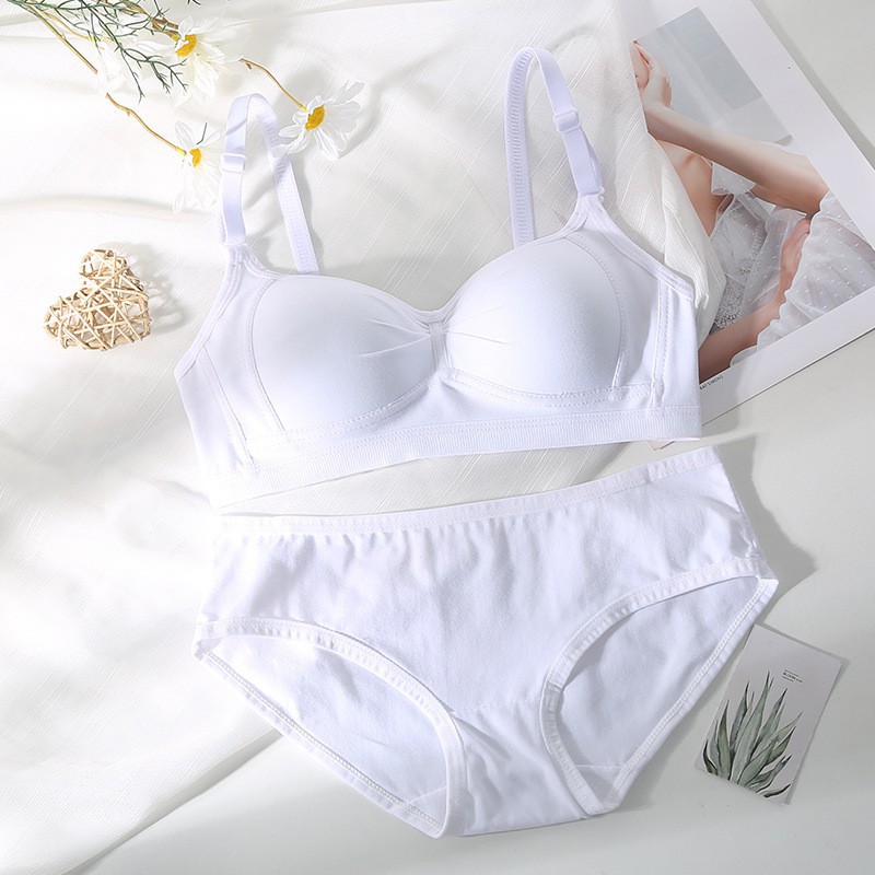 BỘ ĐỒ LÓT nữ xinh xắn dễ thương chất đẹp tinh khiết áo lót không gọng đệm mỏng NuciFera_AL56