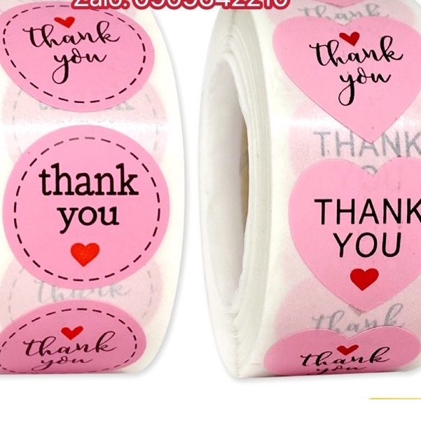 TEM_Tem dán chữ " Thank you" >