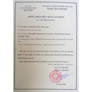 SÂM TƯƠI HÀN QUỐC 5-6 CỦ 1 KG