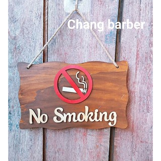 Biển cấm hút thuốc-nosmoking bằng gỗ