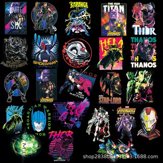 Bộ Sticker dán cao cấp chủ đề MARVEL AVENGERS - Dùng dán Xe, dán mũ bảo hiểm, dán Laptop