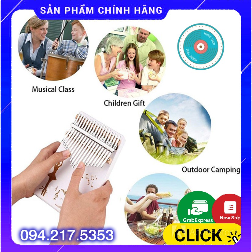 Đàn kalimba chính hãng chọn lọc cho bạn mới tập chơi Tặng phụ kiện búa chỉnh âm EMM0648