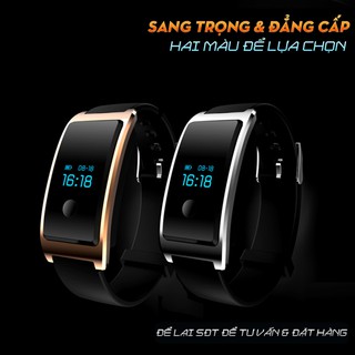 Vòng đeo tay thông minh đo huyết áp, nhịp tim Smart Watch