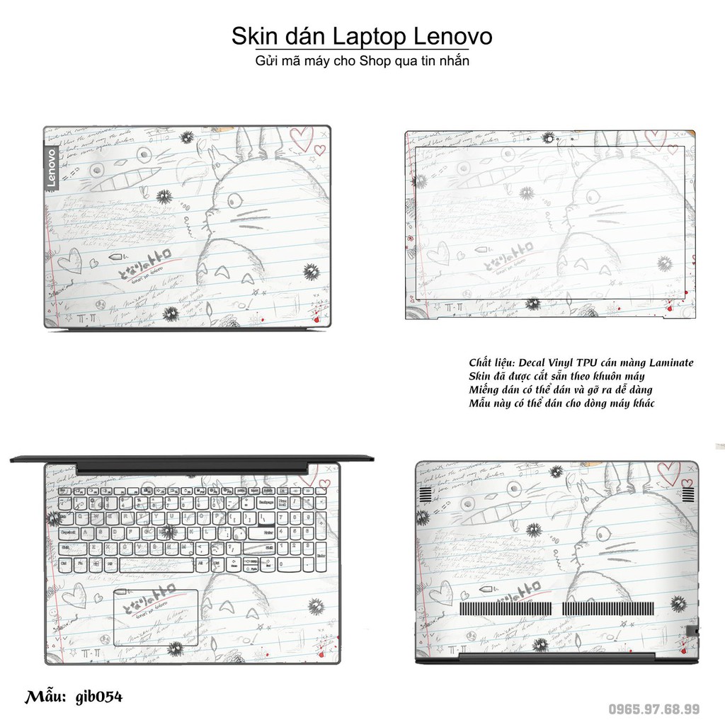 Skin dán Laptop Lenovo in hình Ghibli photo (inbox mã máy cho Shop)