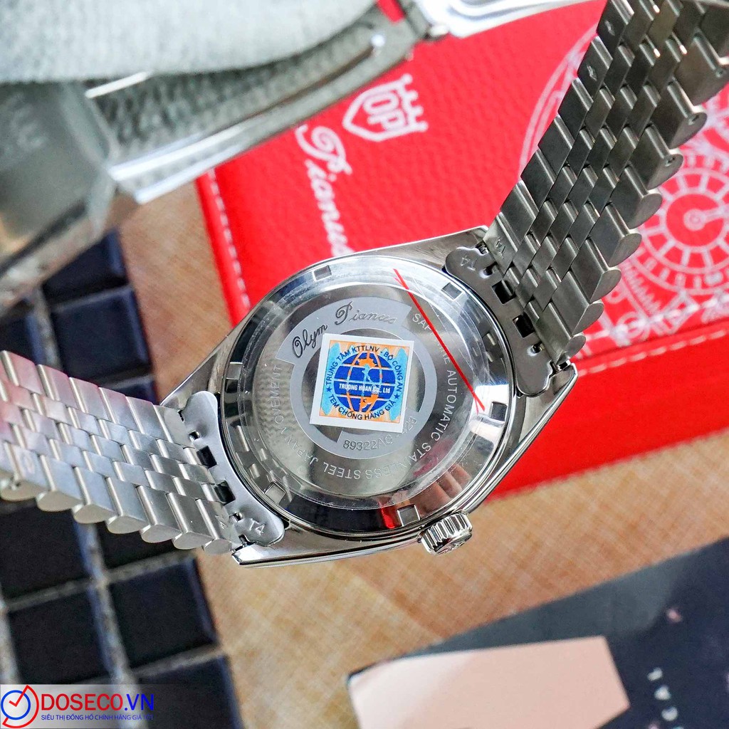 Đồng Hồ Nam Cơ Automatic Chính Hãng Olym Pianus OP89322AGS-X Dây Kim Loại Cao Cấp Kính Sapphire  Chống Nước