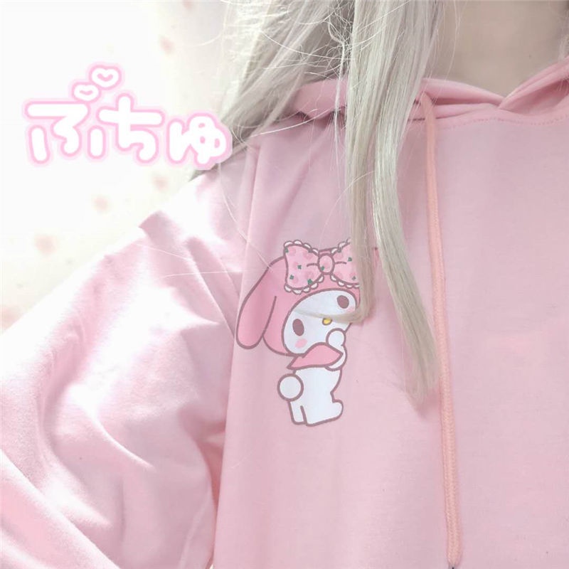 Hot #❣Bộ Đồ Ngủ Thời Trang Nhật Bản Xinh Xắn❣Áo Hoodie Dáng Rộng In Hình kuromi Dễ Thương Phong Cách Nhật Bản Thời Trang Thu Đông Cho Nữ