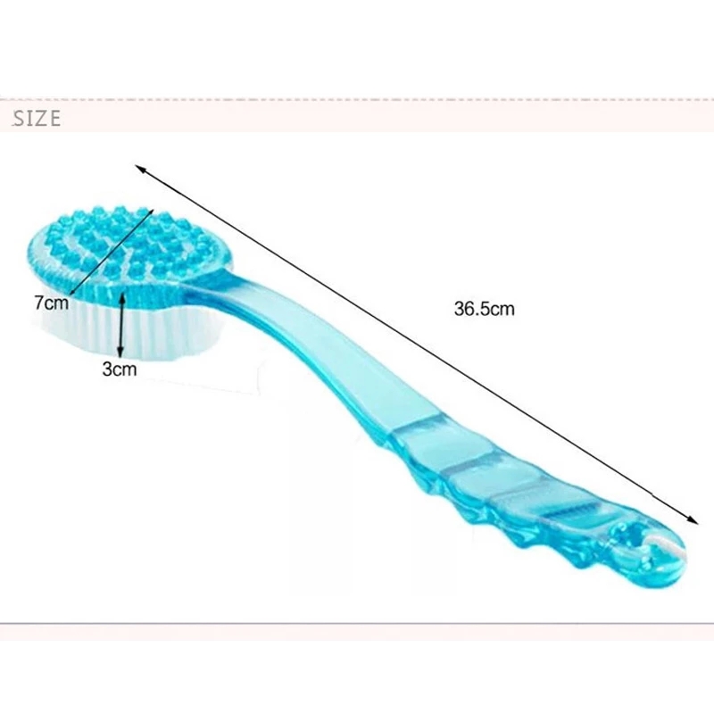 Bàn chải tắm mát xa lưng/ chân với tay cầm dài bằng nhựa tiện lợi