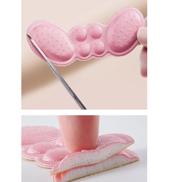 Bộ 2 miếng lót gót giày chống rộng, chống trầy có mặt gai silicon bám chân gót cực êm chân_ Hàng có sẵn