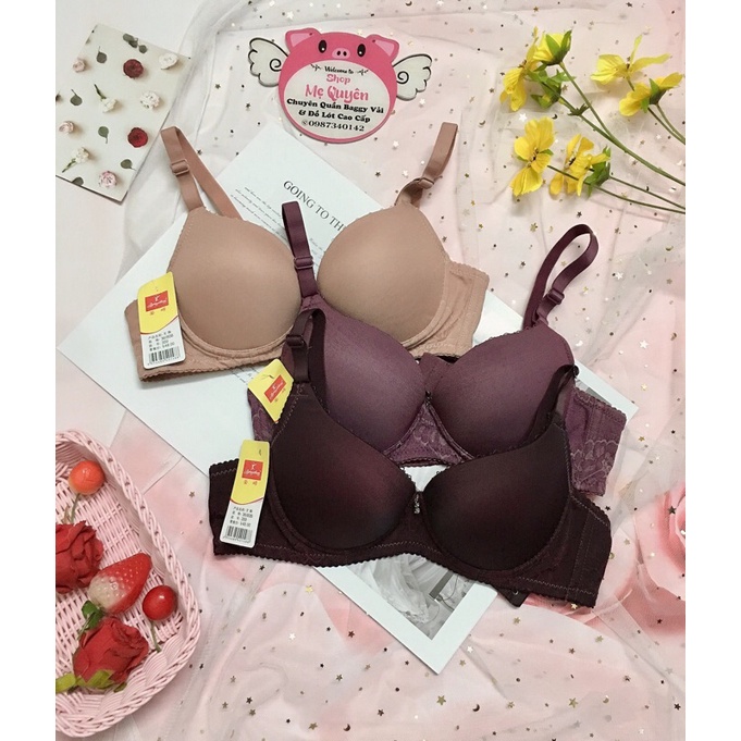 Áo lót, áo ngực vân chìm quả trơn gọng mềm, mút vừa 2cm nâng ngực nhẹ nhàng