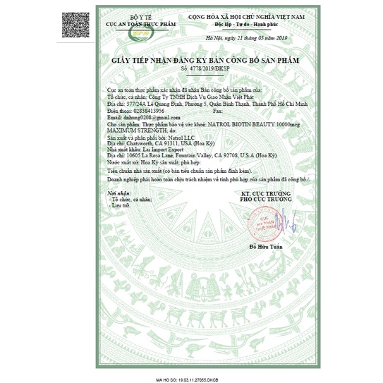 Viên Mọc Tóc Biotin Beauty 10000mcg 100 Viên biotin 100v natrol của Mỹ