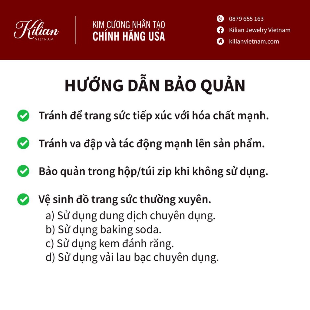 [HOTSALE60%] Nhẫn Bạc Nữ Kilian Silver Trơn Đính Đá Kim Cương Nhân Tạo 8 Ly - KL0108