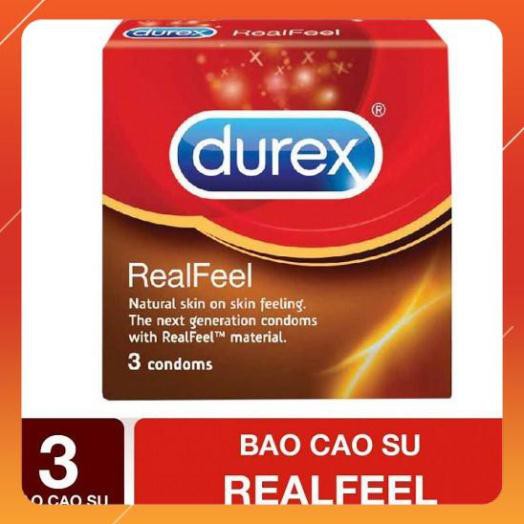 [FreeShip - 300k] Bao cao su Durex Real Feel 3 bao