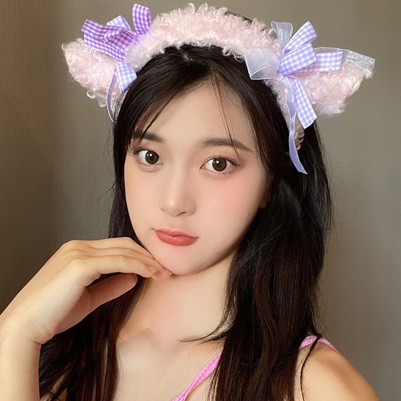 Băng Đô Cài Tóc Hình Tai Cừu Dễ Thương Cho Nữ