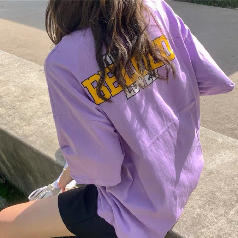 Áo thun tay lỡ nam nữ, áo phông studio1996 unisex chất cotton in hình BELOED