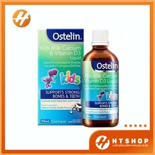 Canxi Nước Ostelin Kids Milk Calcium & Vitamin D3 Liquid Cho Bé Từ 7 Tháng Tuổi Chai 90ml
