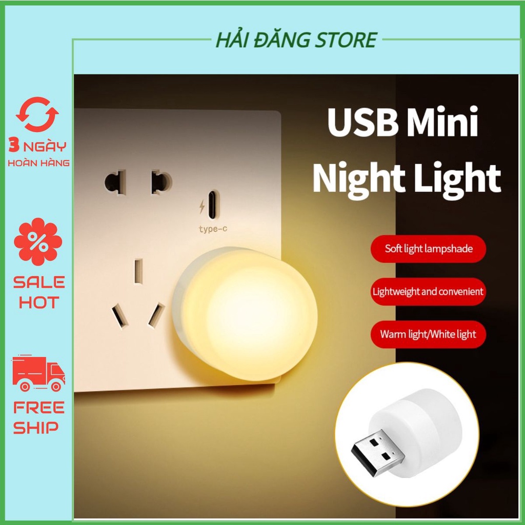 Đèn Mini USB Đèn LED ban đêm Ánh sáng khí quyển Ánh sáng khẩn cấp Đèn dự trữ năng