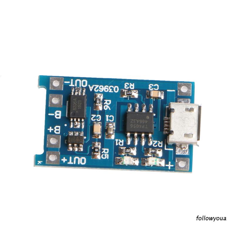 Bảng mạch sạc + bảo vệ pin Lithium Micro 5V 1A USB 18650