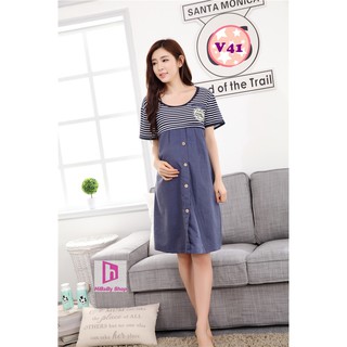Váy Bầu Sau Sinh Cho Con Bú V41