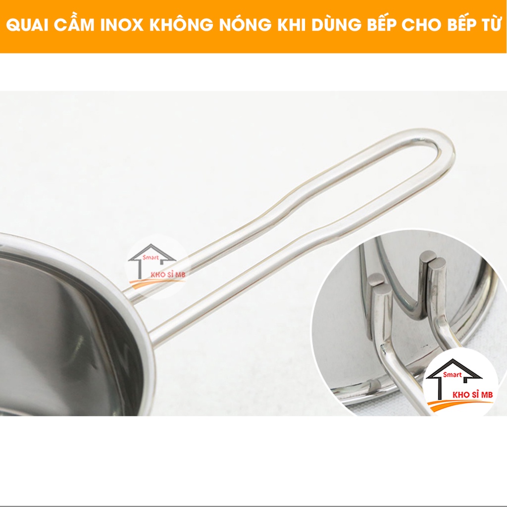 Nồi nấu cháo cho bé 3 lớp fivestar, chảo sâu lòng size 12cm, quánh inox nấu bột, hàng chính hãng bảo hành 5 năm