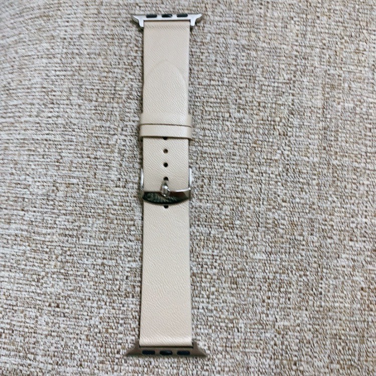 {Ảnh thật} Dây da 1 mầu cho Apple Watch đồng hồ thông minh iWatch Series 1/2/3/4/5/6/SE size 38/40/42/44 mm