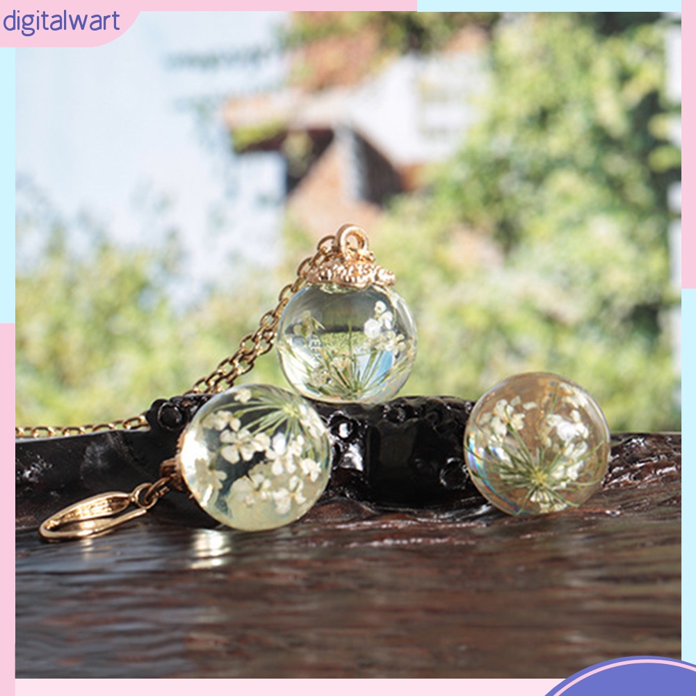 Vòng cổ Mặt Quả Cầu Thủy Tinh Chứa Hoa Khô Thời Trang Cho Nữ