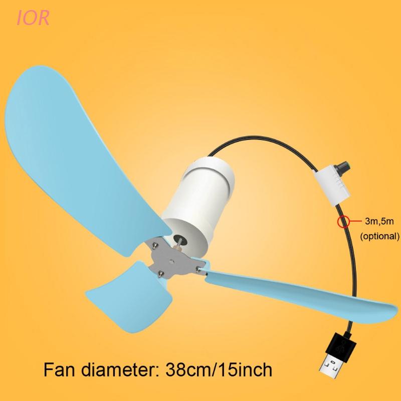 Quạt 3 Lá 5v Usb Có Công Tắc Điều Khiển Tốc Độ Cho Lều Cắm Trại