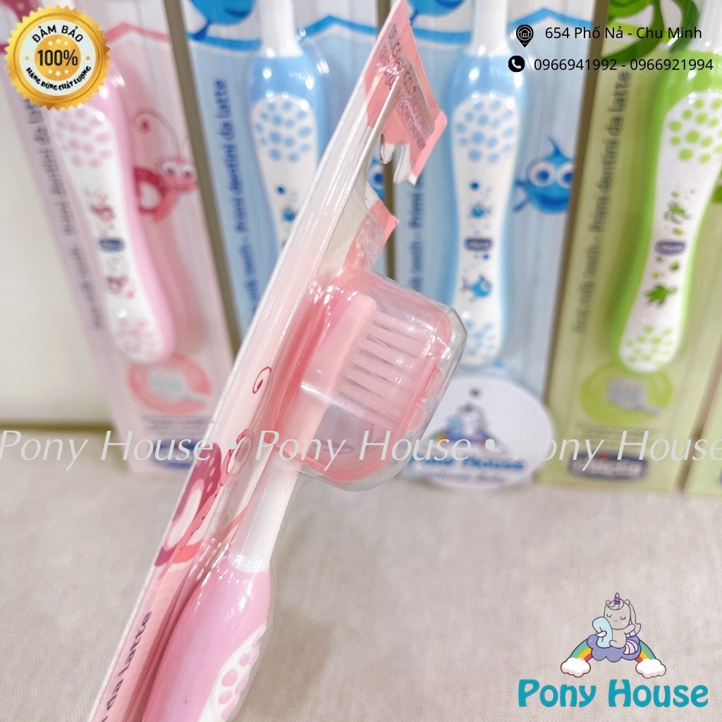 Bàn Chải Đánh Răng Chicco Siêu Mềm Cho Bé 6 Tháng đến 3 Tuổi Hình Động Vật Đáng Yêu  (Hàng Chính Hãng)
