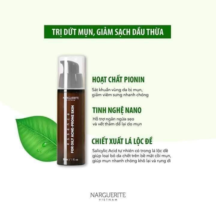 Nhũ tương Narguerite - GIẢM MỤN, KIỀM DẦU, KHÁNG KHUẨN (30ML) - DATE 10/2024