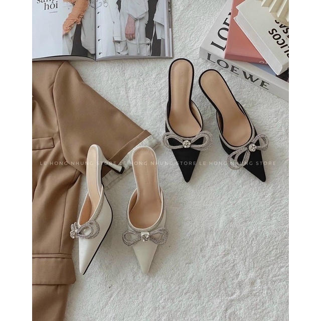 Sục cao gót 5cm nơ đá