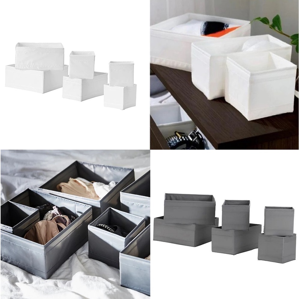 Set 6 hộp chia / đựng đồ SKUBB IKEA 2 màu
