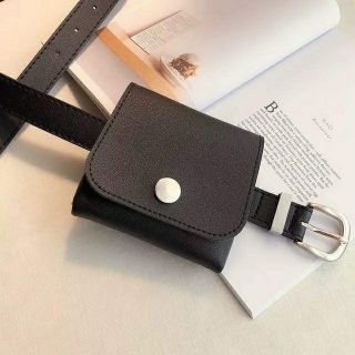 Thắt lưng da kèm túi da mini unisex ulzzang basic