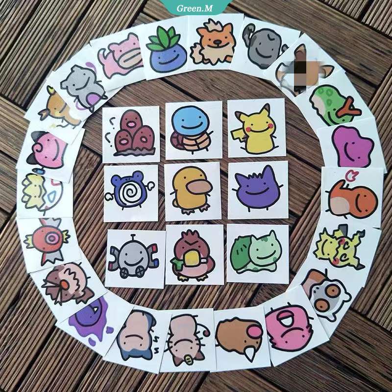 TAKARA TOMY Sticker Dán Hình Xăm Tạm Thời Chống Nước Hình Pikachu Dễ Thương