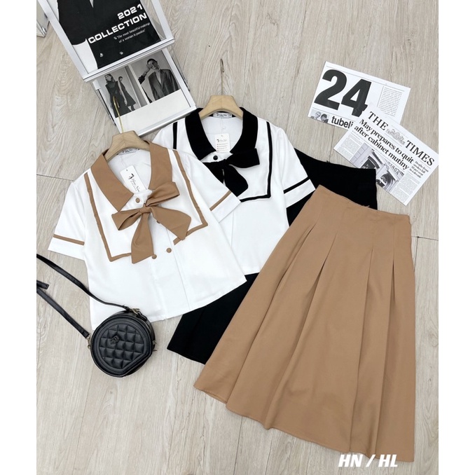 Set váy nơ cổ | BigBuy360 - bigbuy360.vn