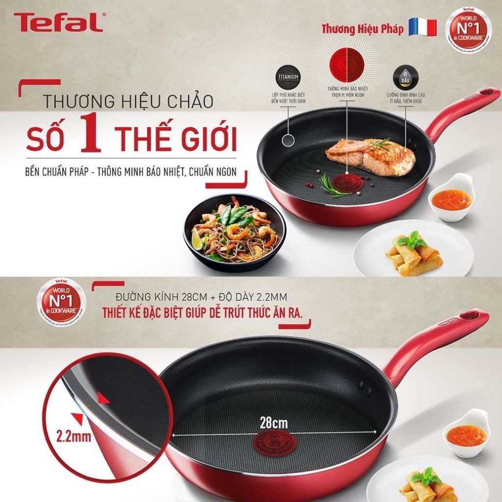 Chảo chiên chống dính đáy từ Tefal Sochef 🥰 FREE SHIP 🥰 Chảo chiên chống dính đáy từ Tefal Sochef  thương hiệu Pháp