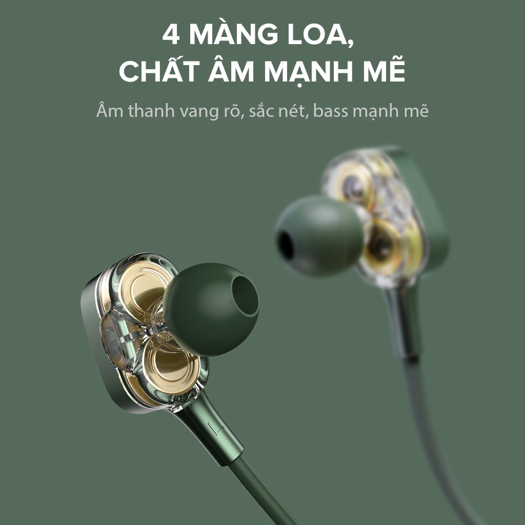 Tai Nghe Bluetooth Đeo Cổ Thể Thao VIVAN Liberty-N100 Chuẩn Kháng Nước IPX4 Chính Hãng Âm Hay