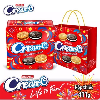 BÁNH QUY CREAM-O ASSORTMENT HỘP THIẾC 411G