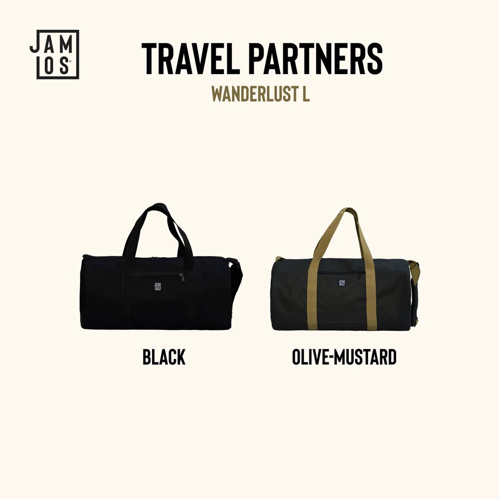 Jamlos Wanderlust Duffle - Túi trống du lịch tập gym vải canvas xách tay đeo chéo thời trang năng động