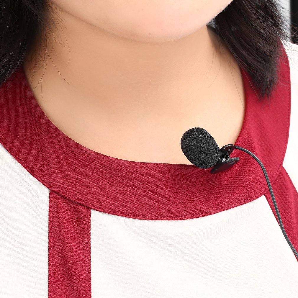 Micrô thu âm mới có kẹp cố định đầu cắm 3.5mm cho Máy tính ELEN