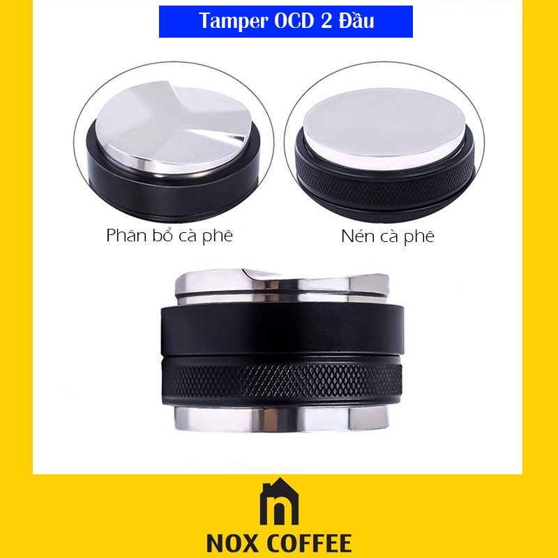 Tamper OCD 2 Đầu Size 53mm | Phân Bổ và Nén Cà Phê