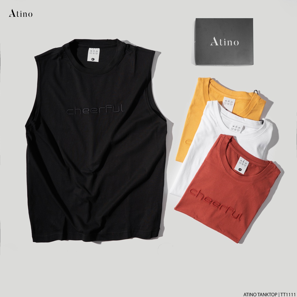 Áo Tank Top Nam CHEERFUL ATINO Chất Cotton Thoáng Mát form Regular TT1111