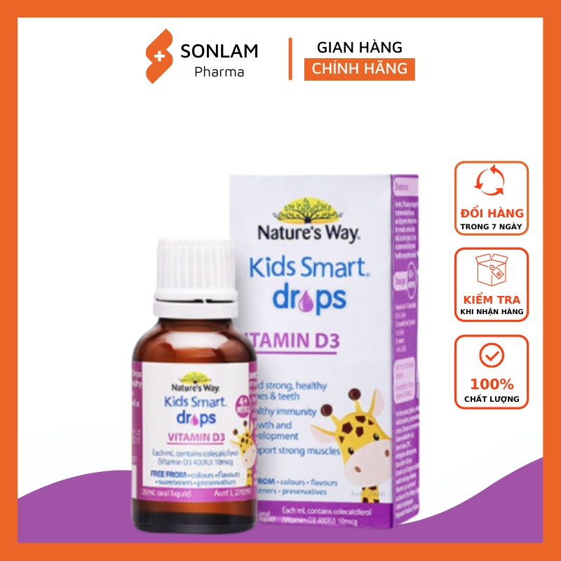 Nature's Way Kids Smart Infant Drops VD3 - Chai 10ml - Hỗ Trợ Xương Và Răng Chắc Khỏe