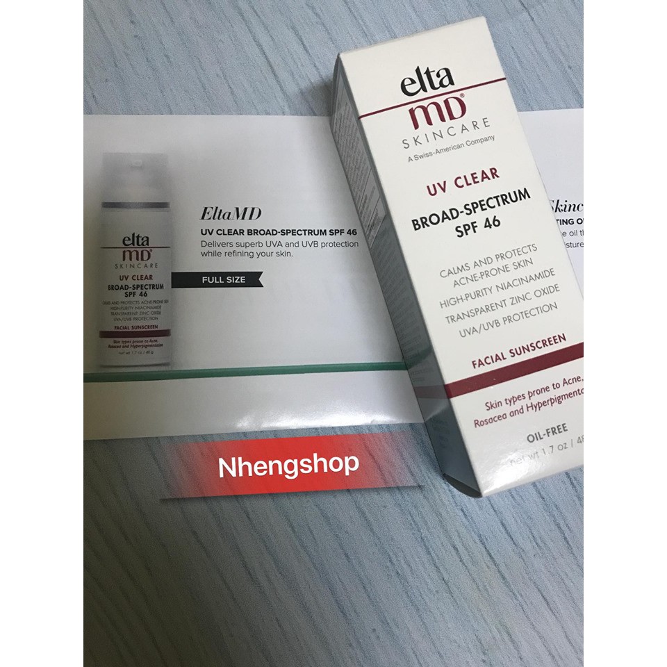 [48g] Kem Chống Nắng Elta MD UV Clear Broad-Spectrum SPF 46 (KHÔNG MÀU)