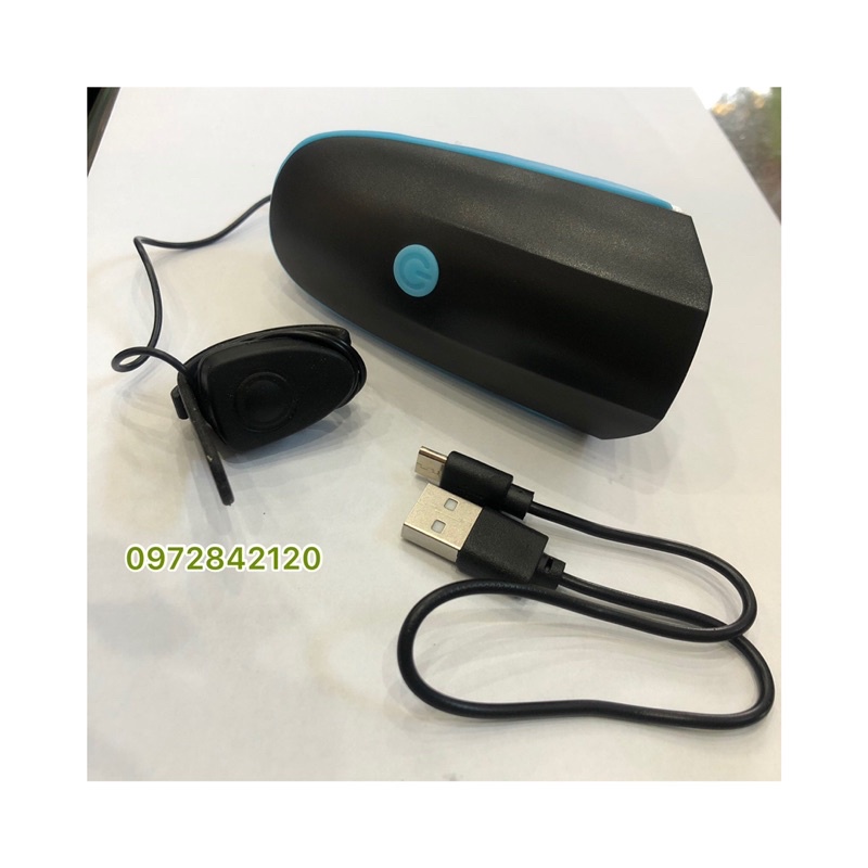 Đèn led xe đạp thể thao. Có còi. Sạc usb. Chống nước