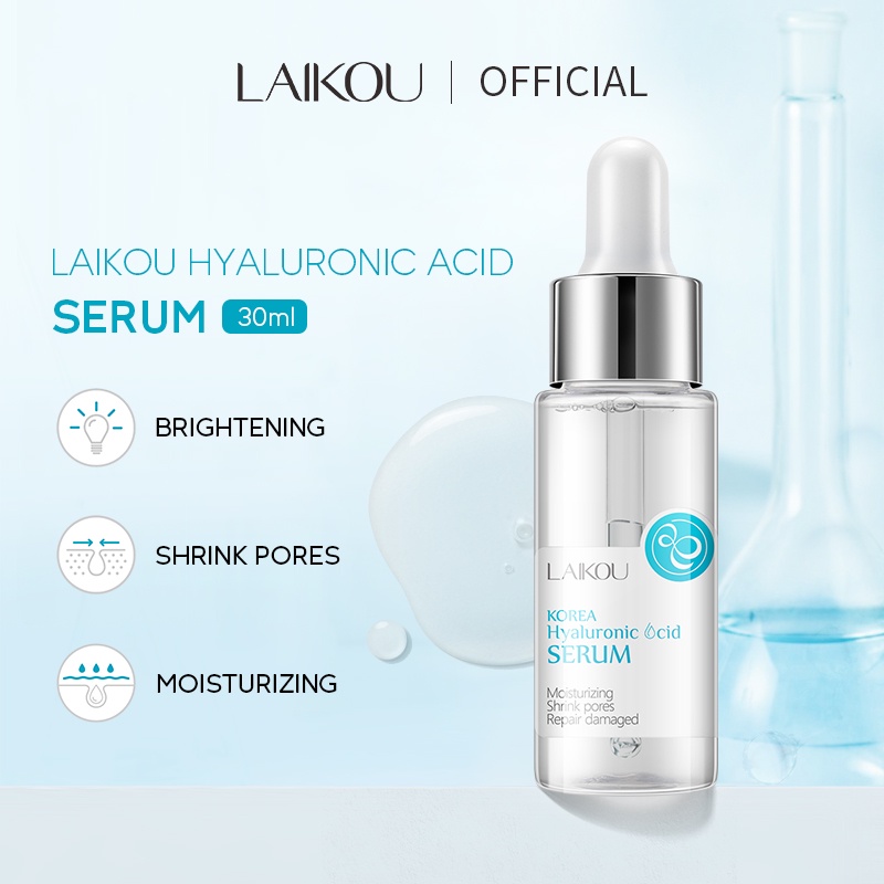 Serum LAIKOU 30ml Chứa Tinh Chất Axit Hyaluronic Giúp Thu Nhỏ Lỗ Chân Lông Chất Lượng Cao