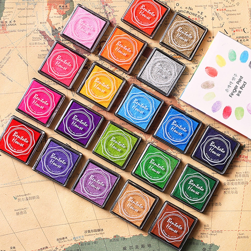 Hộp Mực In Dâu Vân Tay 24 Màu Tùy Chọn Cho Trẻ Em
