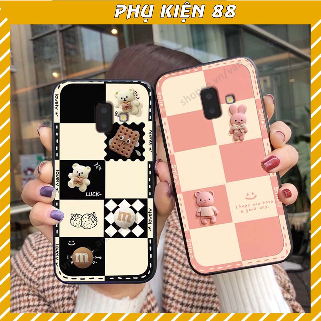 Ốp lưng Samsung J6 2018 / J6 Plus / J6+ hình gấu, kẹo dễ thương cute