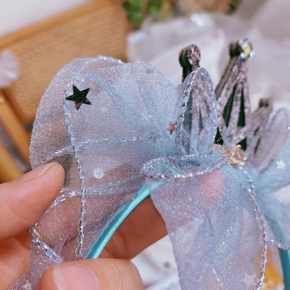 Cài Tóc Công Chúa Lấp Lánh Nhiều Màu Cho Bé Gái