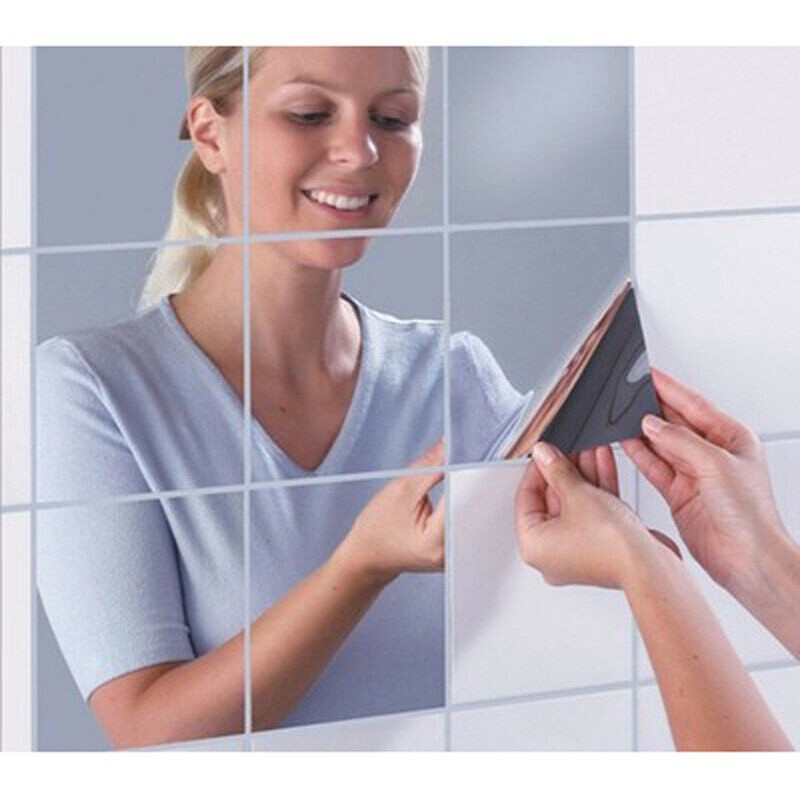 Gương Dán Tường Hình Vuông 3d 15x15cm